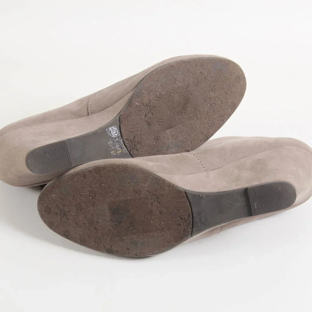CL by Laundry Taupe Wedge Ankle Booties | Size 10